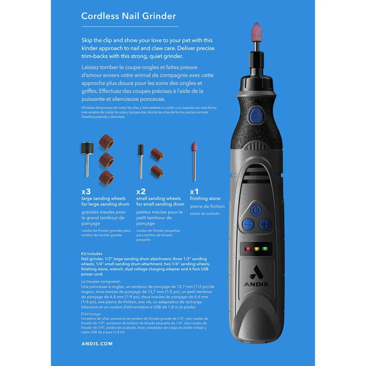 Ryan's Pet Supplies Andis Cordless Nail Grinder