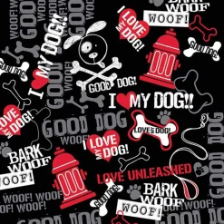 Ryan's Pet Supplies Bark Woof Woof Dog Bandana