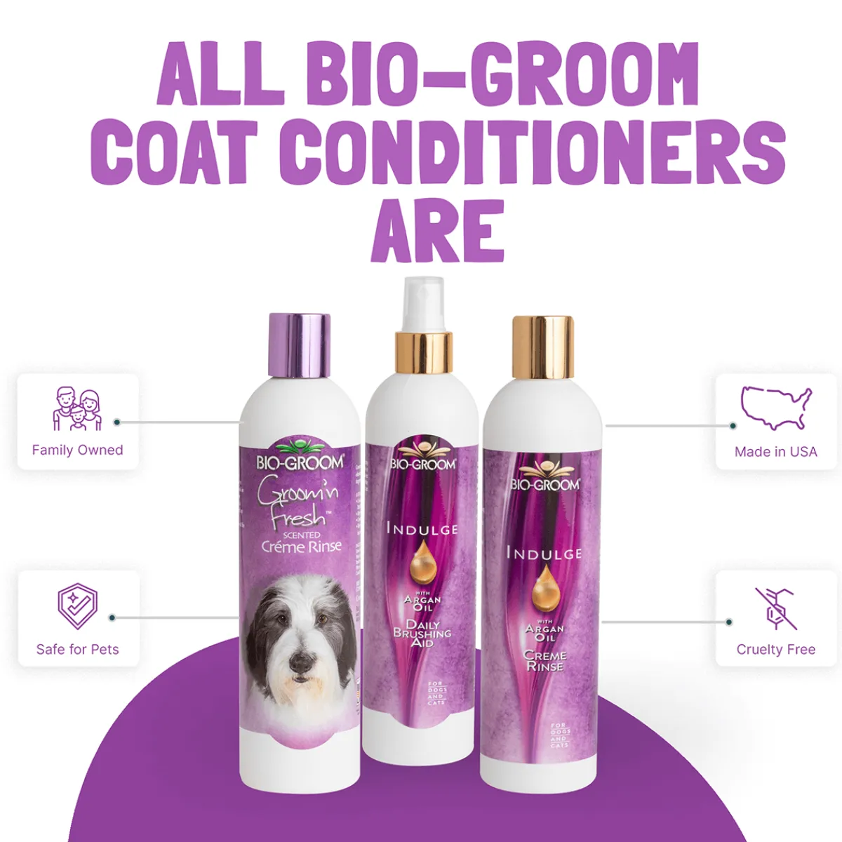 Ryan's Pet Supplies Bio-Groom Indulge Daily Brushing Spray with Argan Oil - 8 oz