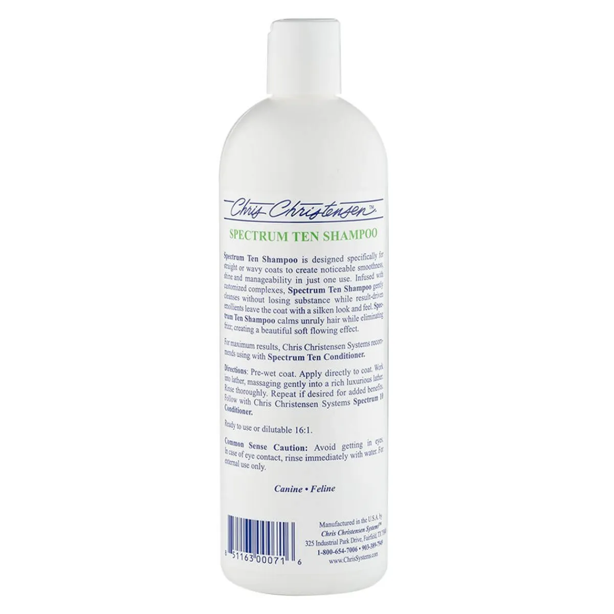 Ryan's Pet Supplies Chris Christensen Spectrum Ten Smooth Coat Shampoo
