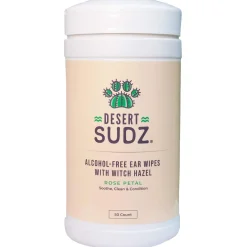 Ryan's Pet Supplies Desert Sudz Witch Hazel & Rose Alcohol-Free Ear Wipes - 50ct