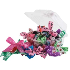 Ryan's Pet Supplies Fancy Finishes Pre-Tied Bows with Paw Print Pattern - 50 ct.