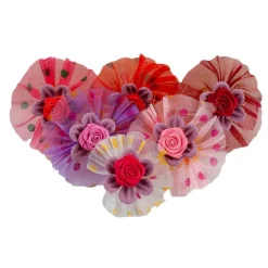 Ryan's Pet Supplies Fancy Finishes Printed Dots Organza Dog Bows 100 Count