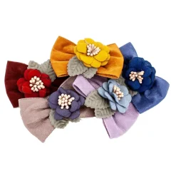 Ryan's Pet Supplies Fancy Finishes Satin Ribbon Dog Bows with Flower - 24ct
