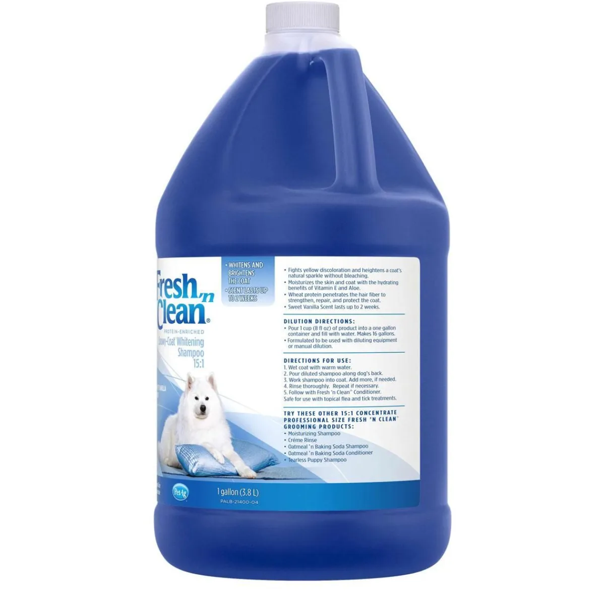 Ryan's Pet Supplies Fresh 'n Clean Snowy-Coat Whitening Shampoo 15:1 Gallon