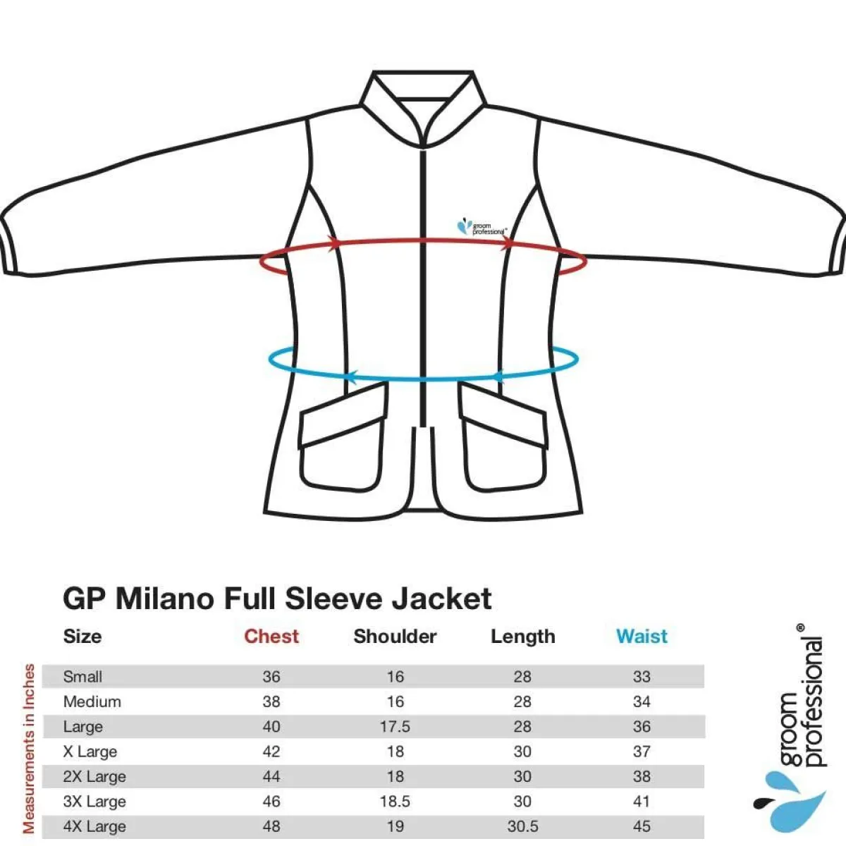 Ryan's Pet Supplies Groom Professional Milano Full Sleeve Jacket