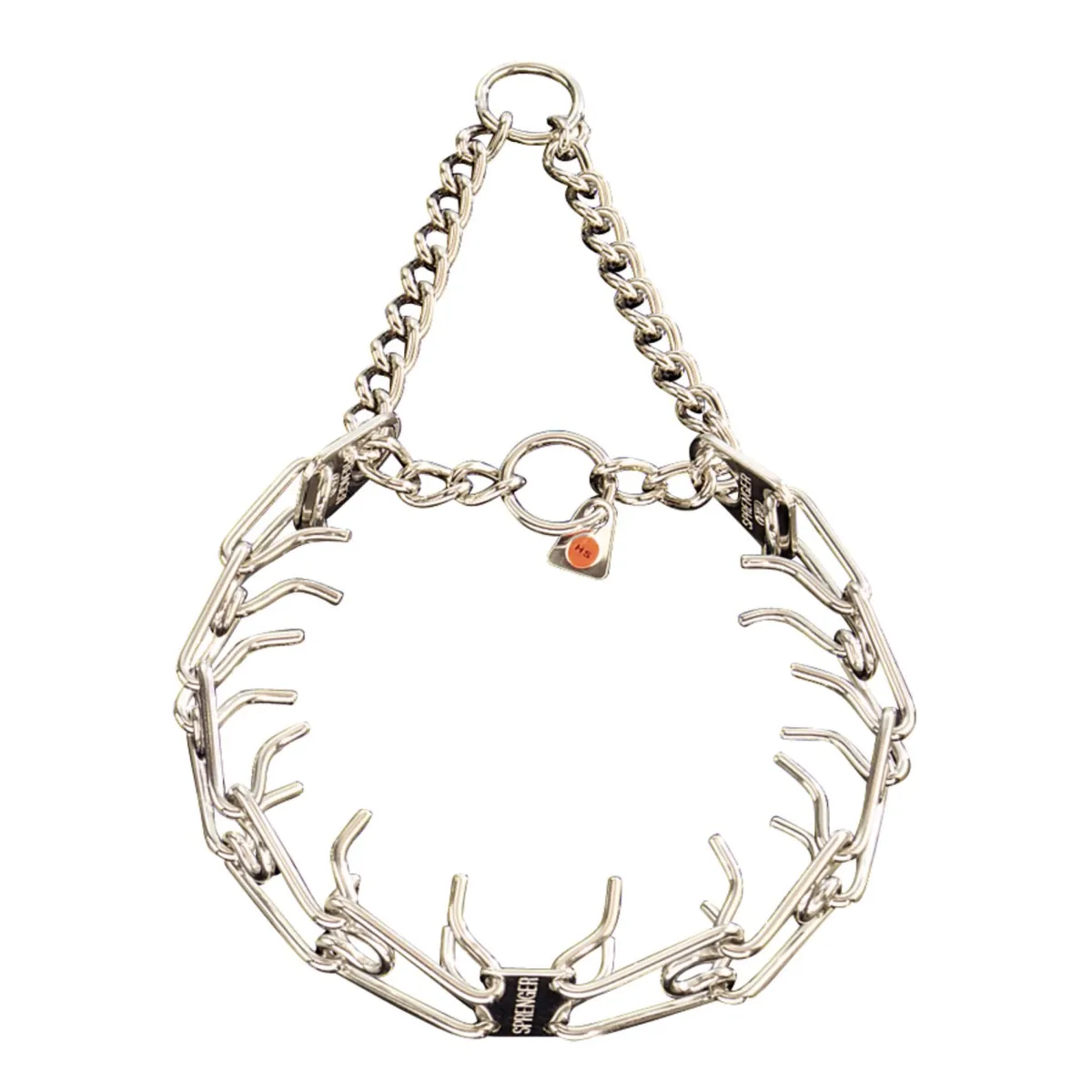 Ryan's Pet Supplies Herm Sprenger Ultra-Plus Stainless Steel Training Collar with Center-Plate and Assembly Chain- 2 Rings