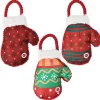 Ryan's Pet Supplies Holiday Plush Snowflake Mittens 12" - Assorted