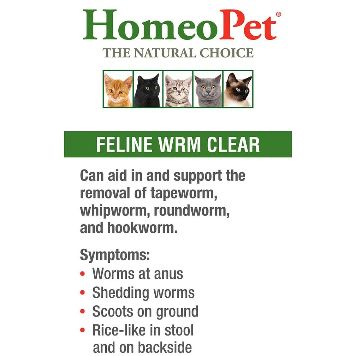 Ryan's Pet Supplies HomeoPet Feline WRM Clear