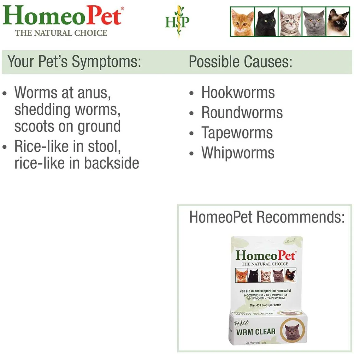 Ryan's Pet Supplies HomeoPet Feline WRM Clear