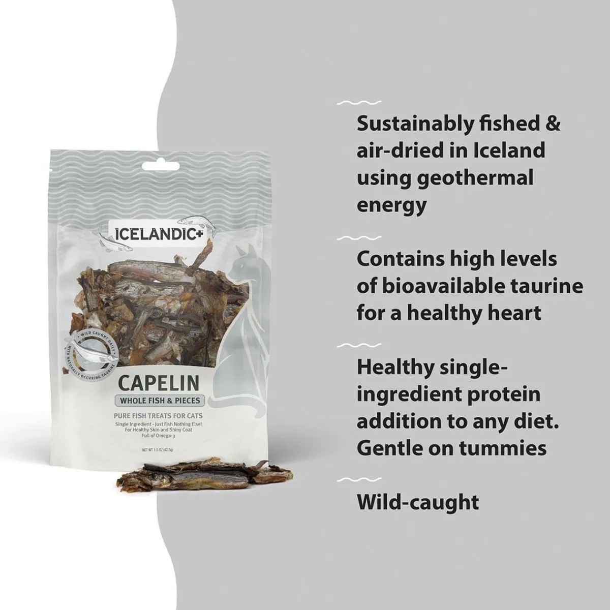 Ryan's Pet Supplies Icelandic+ Capelin Whole Fish & Pieces Pure Fish Treats