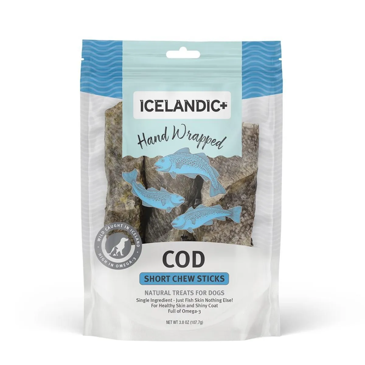 Ryan's Pet Supplies Icelandic+ Cod Skin Hand Wrapped Chew Stick