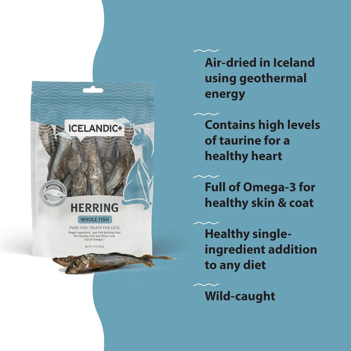 Ryan's Pet Supplies Icelandic+ Herring Whole Fish Cat Treat