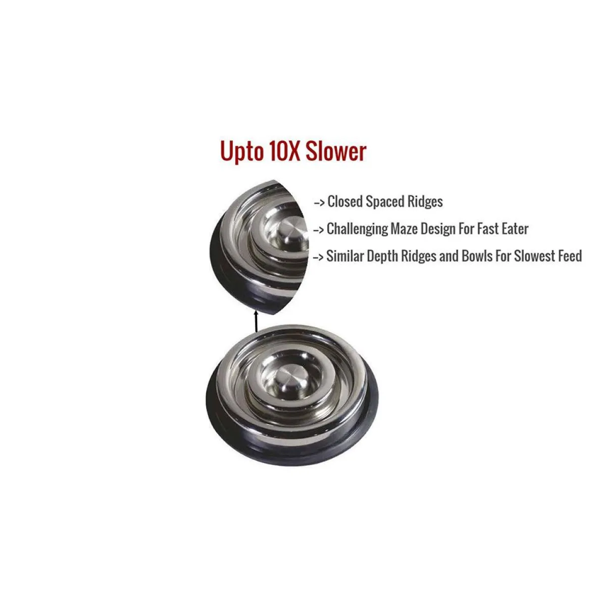 Ryan's Pet Supplies Indipets Spiral Slow Feed Small Bowl
