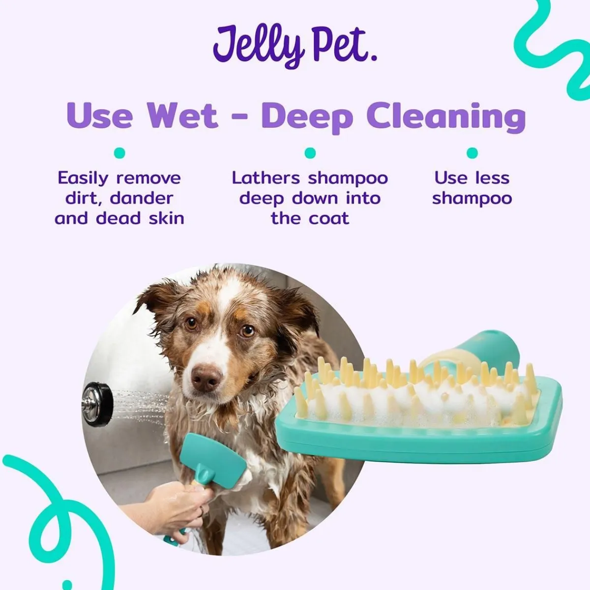 Ryan's Pet Supplies Jelly Pet Dog Bath Brush