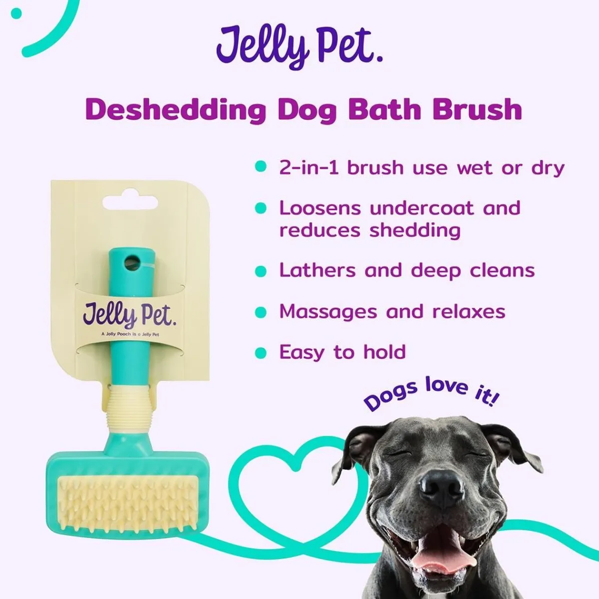 Ryan's Pet Supplies Jelly Pet Dog Bath Brush