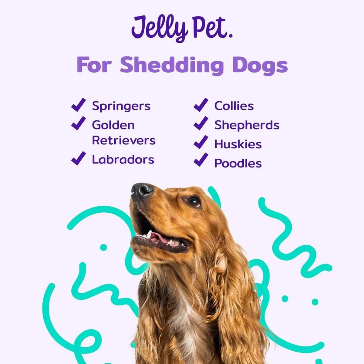 Ryan's Pet Supplies Jelly Pet Dual Deshedding Rake