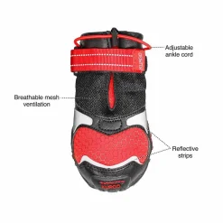 Ryan's Pet Supplies Kurgo Blaze Cross Shoe - XXS Chili Red/Black