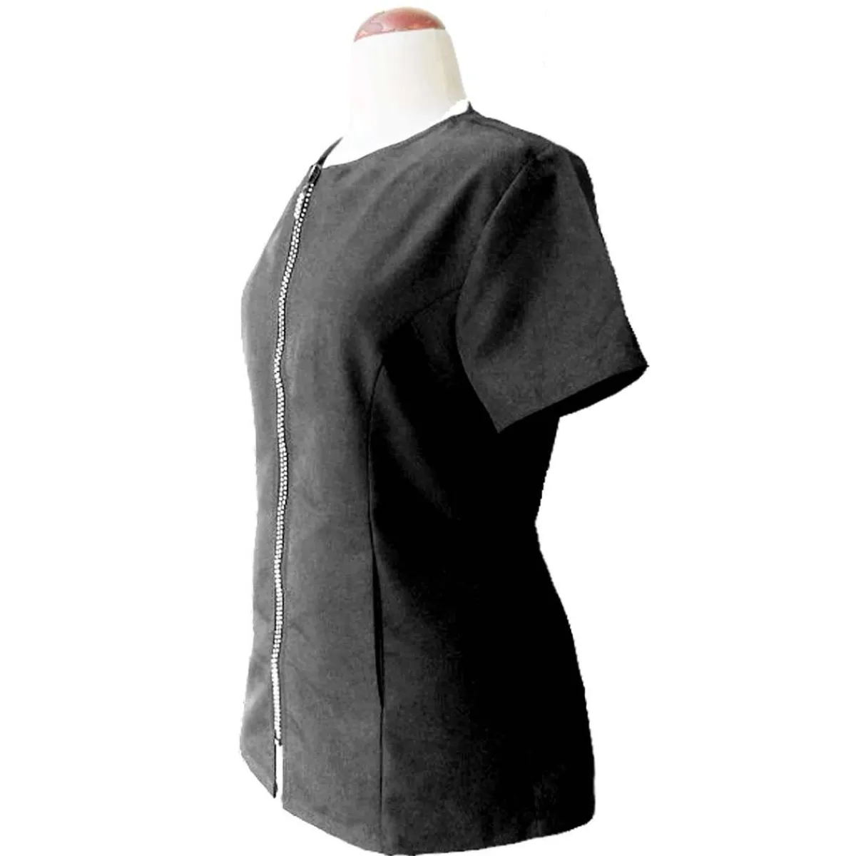Ryan's Pet Supplies Ladybird Line Women's Black & Rhinestone Grooming Jacket