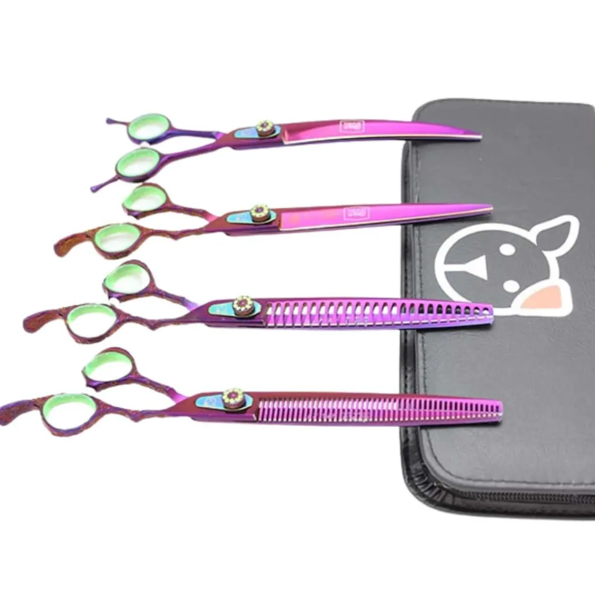 Ryan's Pet Supplies Loyalty Pet Poison Ivy 4 piece 8" Shear Set with Travel Case