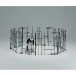 Ryan's Pet Supplies Midwest Exercise Pen Black Finish 30" High 8 Panels Without Door