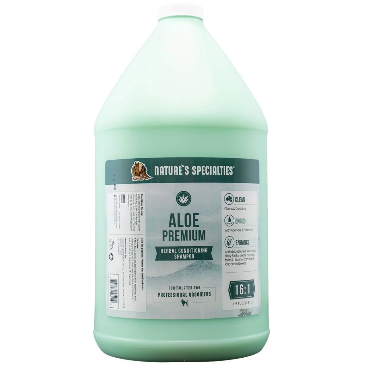 Ryan's Pet Supplies Nature's Specialties Aloe Premium Pet Shampoo 16:1