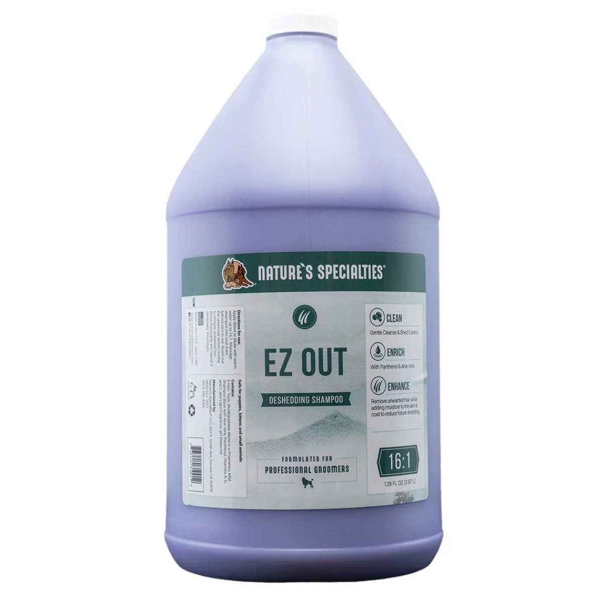Ryan's Pet Supplies Natures Specialties EZ OUT Deshedding Pet Shampoo 16:1