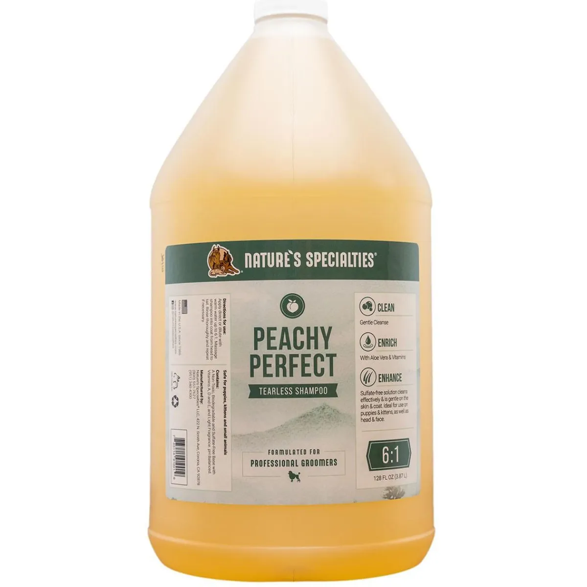 Ryan's Pet Supplies Nature's Specialties Peachy Perfect Pet Shampoo 6:1