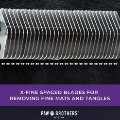 Ryan's Pet Supplies Paw Brothers 32 Blade Double Wide Coat Rake (Extra Fine)