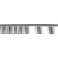Ryan's Pet Supplies Paw Brothers Chrome Comb 5" Fine/Coarse Greyhound Style