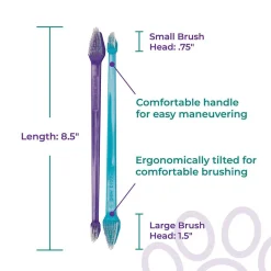 Ryan's Pet Supplies Paw Brothers Dual-End Toothbrush 50 Count