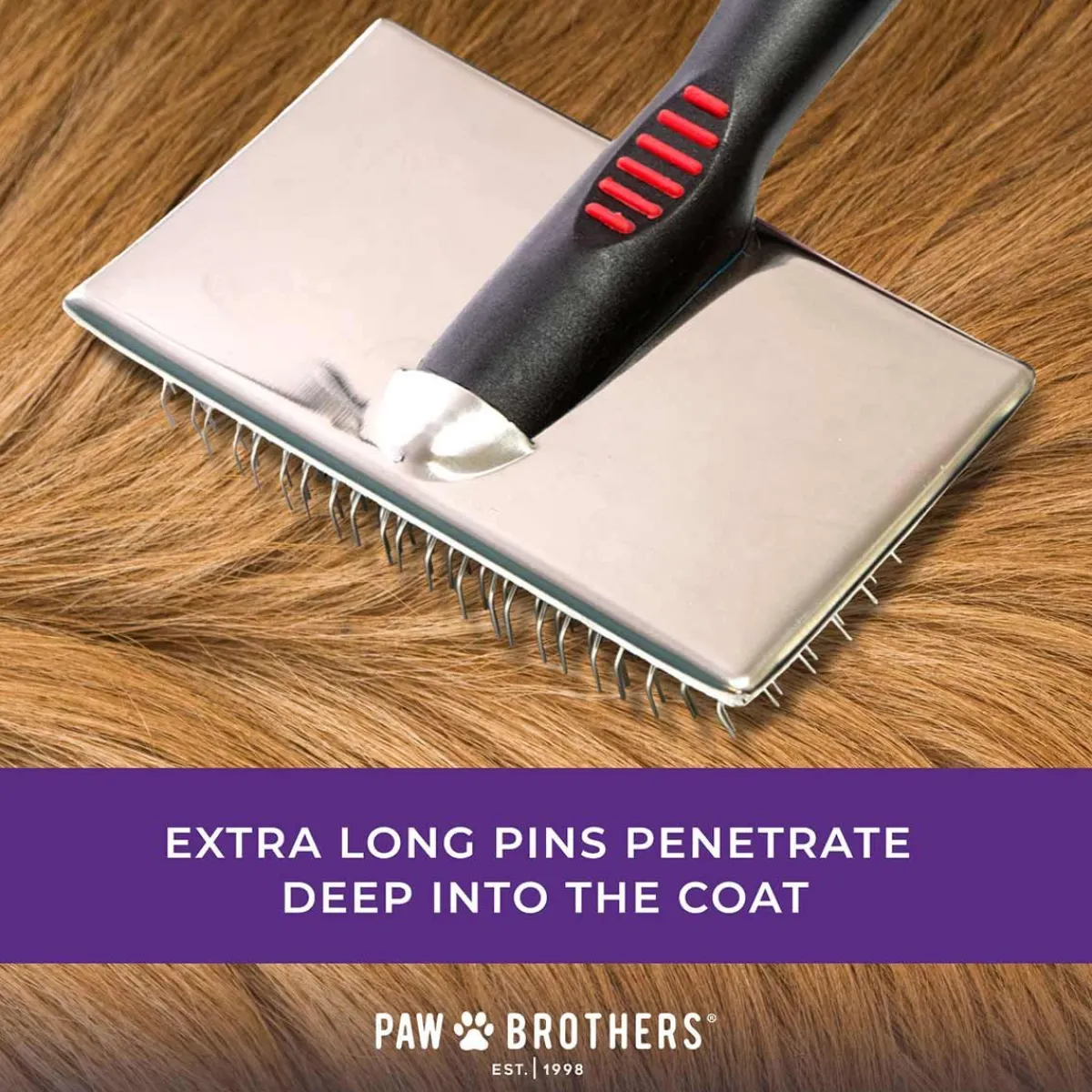 Ryan's Pet Supplies Paw Brothers Flat Slicker Brush X-Large