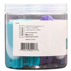 Ryan's Pet Supplies Paw Brothers Flea Comb 50pcs/Tub Teal & Purple