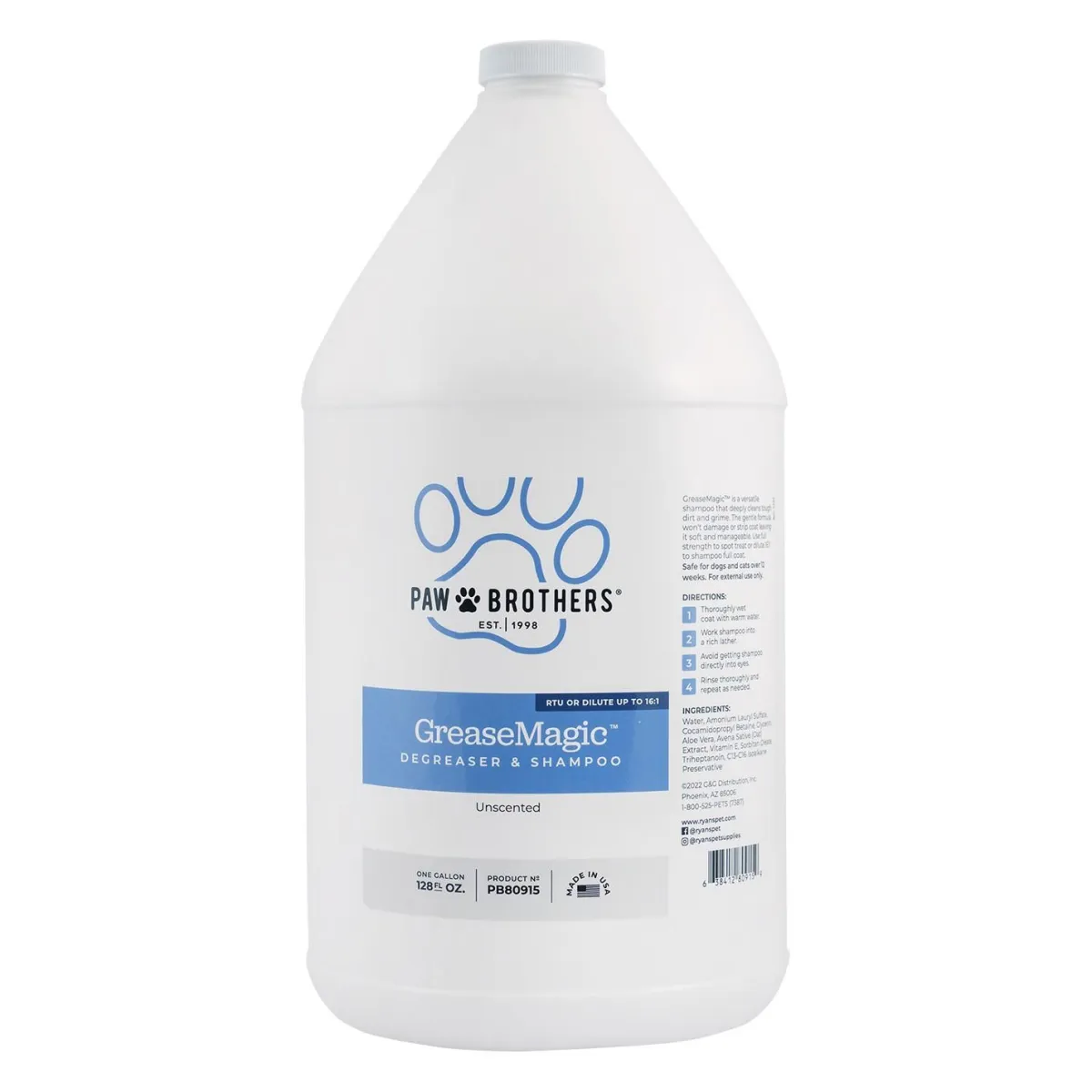 Ryan's Pet Supplies Paw Brothers GreaseMagic Shampoo