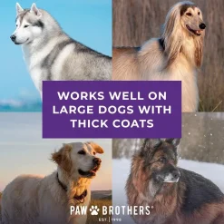Ryan's Pet Supplies Paw Brothers Hard Extra Long Pin Large Flat Slicker Brush