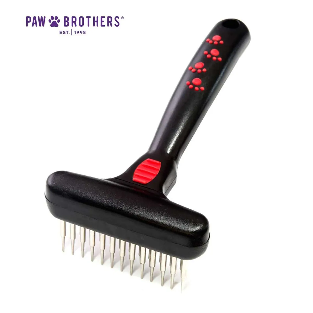 Ryan's Pet Supplies Paw Brothers Magic Spring Undercoat Rake Double Row (13 Long/12 Short) 3.5”