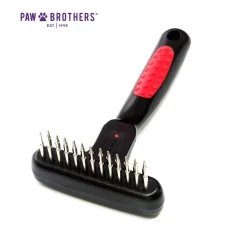 Ryan's Pet Supplies Paw Brothers Magic Spring Undercoat Rake Double Row (13 Long/12 Short) 3.5”