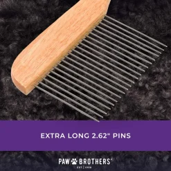 Ryan's Pet Supplies Paw Brothers Poodle Comb Extra Long Teeth
