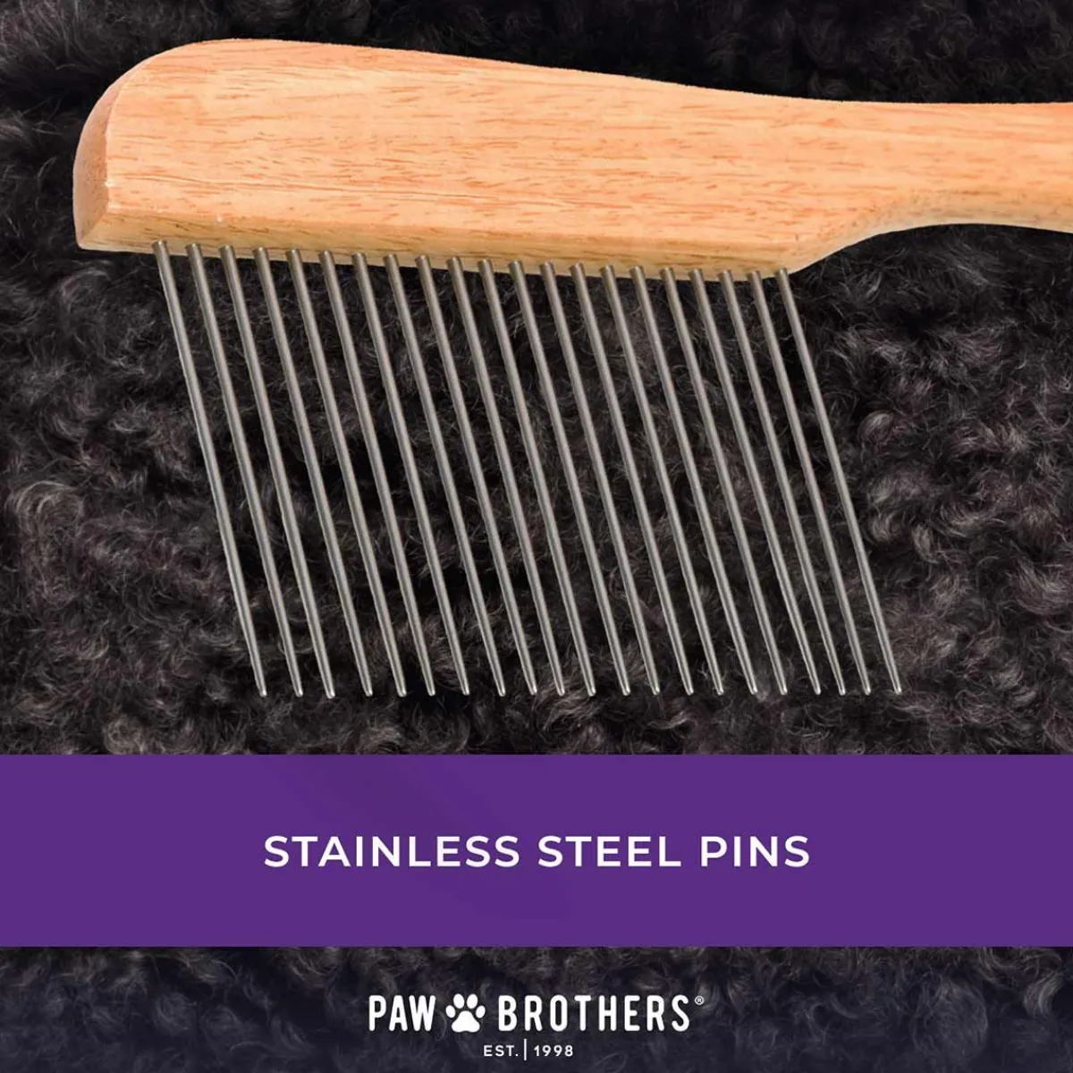 Ryan's Pet Supplies Paw Brothers Poodle Comb Extra Long Teeth