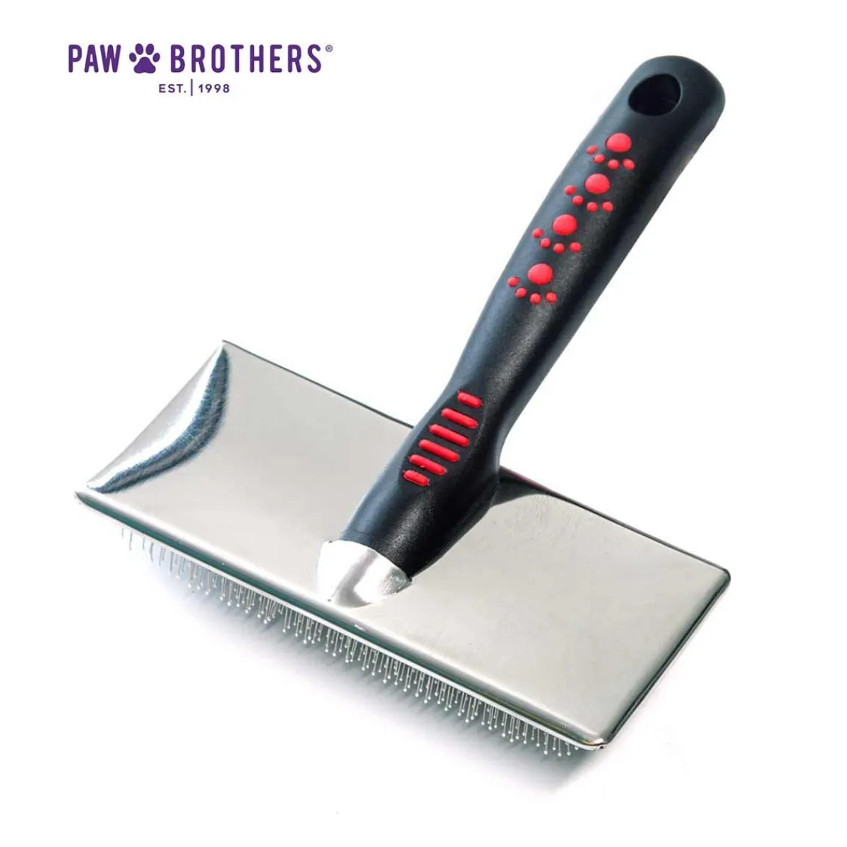 Ryan's Pet Supplies Paw Brothers Soft Pin Flat Slicker With Coated Pin Tips - Small/Medium