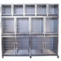 Ryan's Pet Supplies Paw Brothers Stainless Steel Modular Cage Full Bank Complete