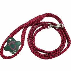 Ryan's Pet Supplies Paw Brothers 6' Tactical Cord Cobra Weave Lead Red & Black