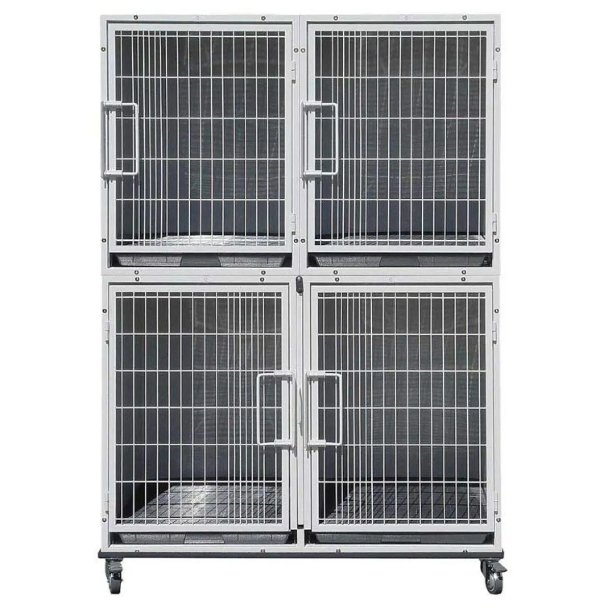 Ryan's Pet Supplies Paw Brothers White Modular Cage Half Bank Complete