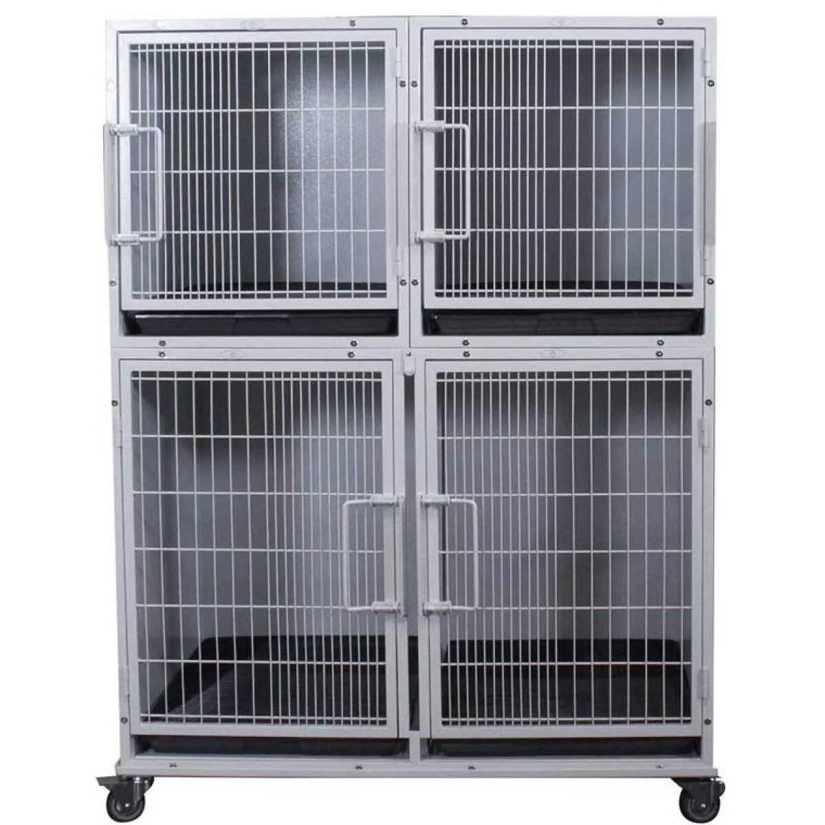 Ryan's Pet Supplies Paw Brothers White Modular Cage Med-Short Half Bank Complete