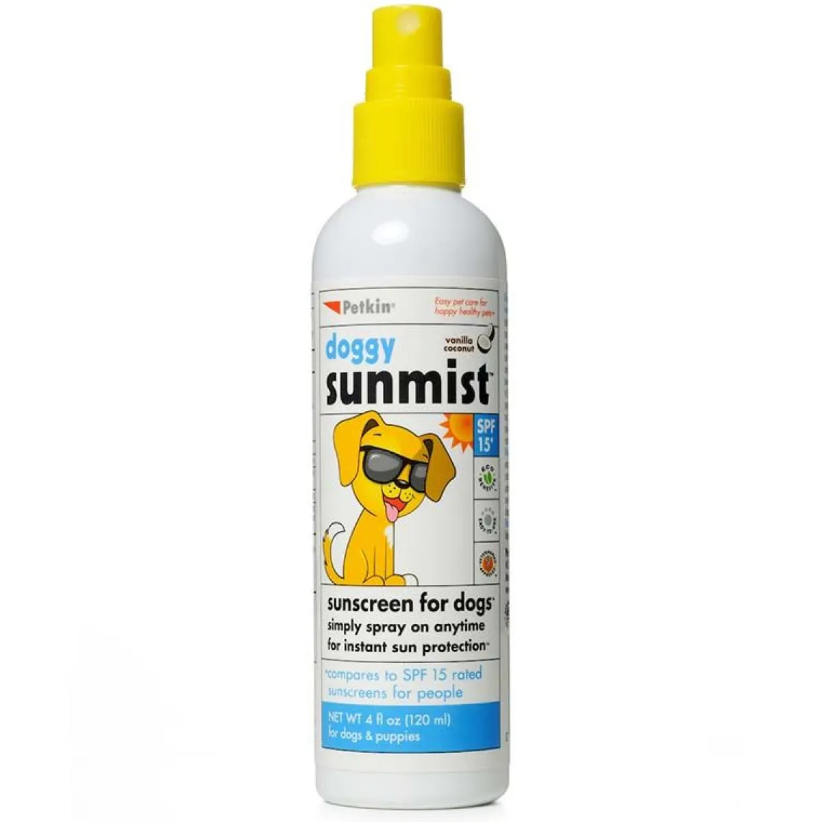 Ryan's Pet Supplies Petkin Vanilla Coconut Scented SPF 15 Doggy Sun Mist - 4oz
