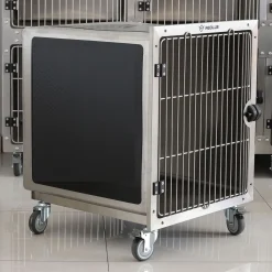 Ryan's Pet Supplies Professional Stainless Steel Modular Dog Cage - Full Bank