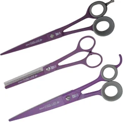 Ryan's Pet Supplies Set of (3) Rose Line Purple Shears