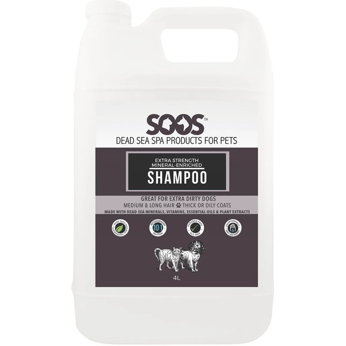 Ryan's Pet Supplies Soos Extra Strength Mineral Enriched Pet Shampoo