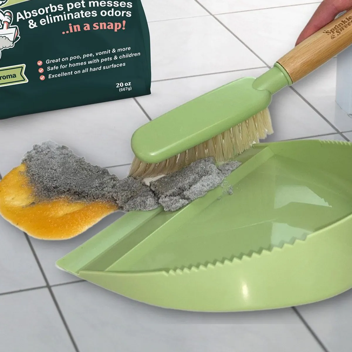 Ryan's Pet Supplies Sprinkle & Sweep - Pet Accident Cleanup & Deodorizer