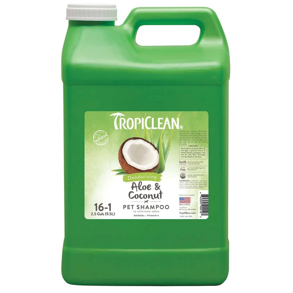 Ryan's Pet Supplies Tropiclean Deodorizing Aloe & Coconut Pet Shampoo 16:1